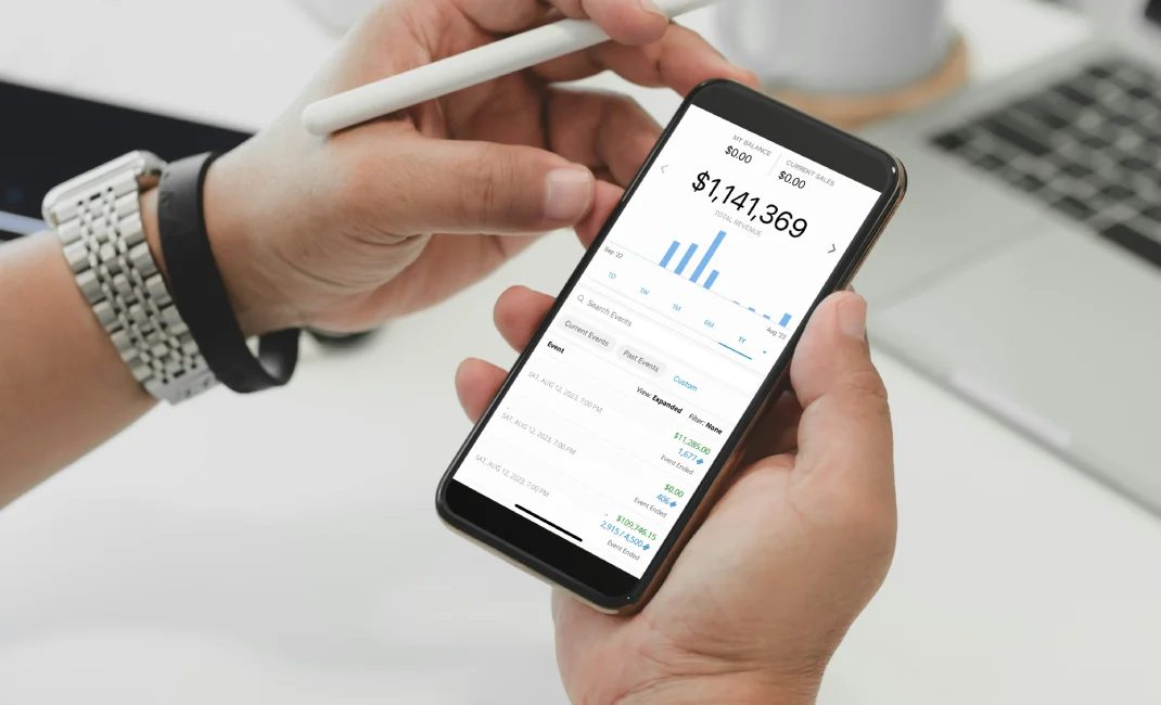 Eventpro dashboard showing real-time reporting and analytics